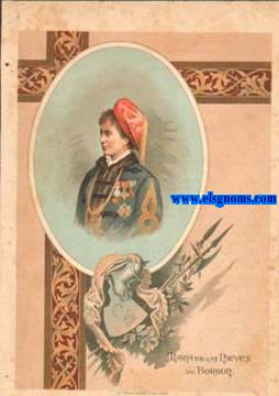 Mara de las Nieves de Borbnn. Retrato, escudo herdico (C VII ) y cenefa.