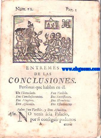 Entrems de las conclusiones. Trece personas.
