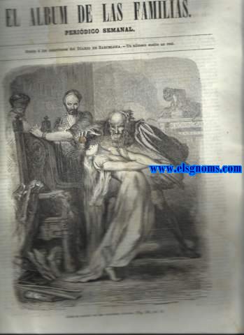El Album de las Familias. Peridico semanal. Gratis  los suscriptores del Diario de Barcelona. N44. Tomo III. Barcelona, 18 de agosto de 1861.