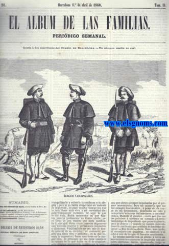 El Album de las Familias. Peridico semanal. Gratis  los suscriptores del Diario de Barcelona. N 21. Tomo II. Barcelona, 1 de abril de 1860.