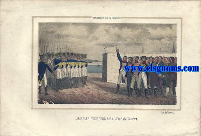 Liberales fusilados en Aljeciras en 1824.