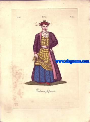 Galeria Universal: G.U. N 5. Asia. Costume Japonez (Mujer).