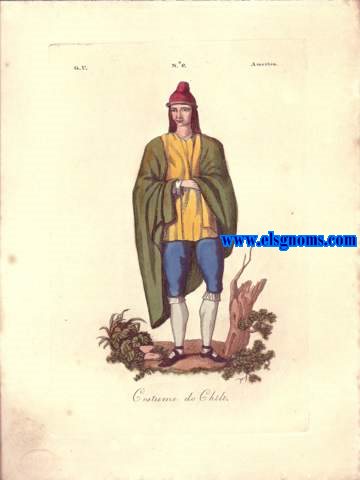 Galeria Universal: G.U. N 6. America. Costume de Chili (Hombre).