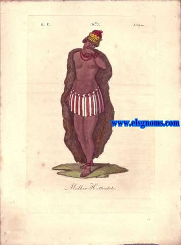 Galeria Universal: G.U. N 7. Africa. Mulher Hottentote.