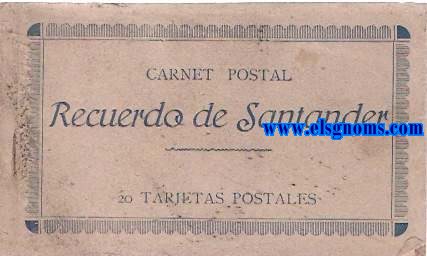 Papelera La Ideal. San Francisco,31. Santander. Carmet Postal. Recuerdo de Santander. 20 tarjetas postales.