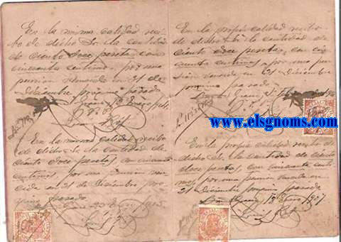 Libreta del Censo que satisface D. Lazaro Torrevibo por un solar y medio N lindante a la calle del Sol Correspondiente al cuarto descubierto de la presente Villa de Gracia.del que se ha dividido la porcion de terreno denominado Casa Pardal establecida con escritura de veinte y cuatro de Febrero del ao mil ochocientos ovhenta.