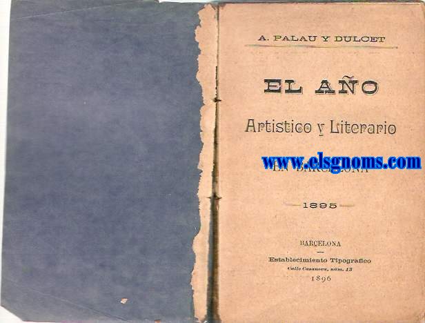 El Ao Artstico y Literario en Barcelona - 1895.