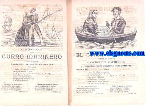 El Curro Marinero.Primera Parte Cancin del Cachirulo y rondeas para cantarse con guitarra. Ella  l. Cancin del Curro marinero. Segunda parte.