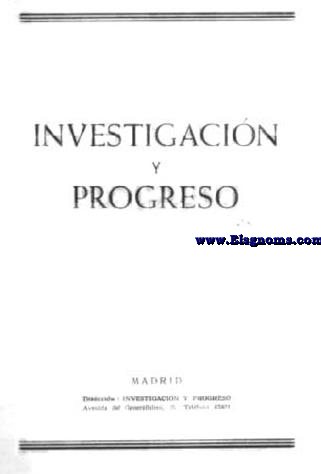 Investigacin y Progreso. Revista Mensual. Ao XII. Madrid, Enero 1941. 
