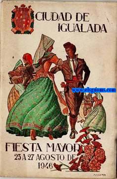 Ciudad de Igualada. Fiesta Mayor 23 a 27 de 1946.