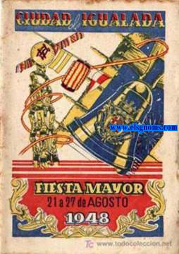 Ciudad de Igualada. Fiesta Mayor 21a 27 Agosto 1948.