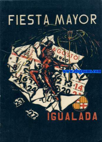 Igualada .Fiesta Mayor  23, 27 Agosto 1960.