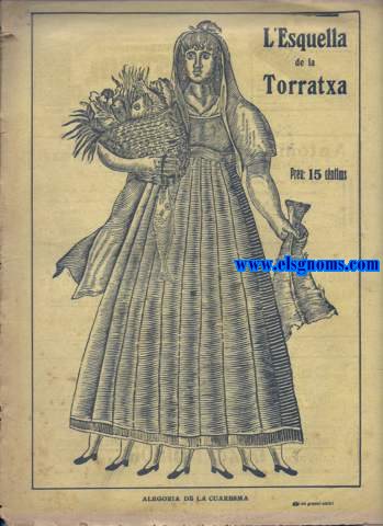 L' Esquella de la Torratxa. Alegoria de la Cuaresma. Periodic humorstic. Any XLIII.
