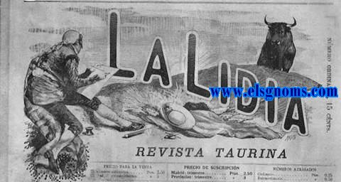 La Lidia. Revista taurina. Madrid, 7 de Noviembre de 1892. Ao XI. N 30. 