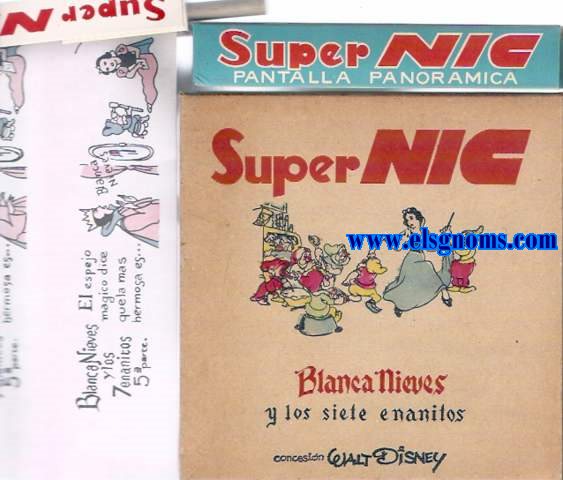 Cine Nic. Blanca Nieves y los siete enanitos.  Concesin de Walt Disney. Serie W.D. N 609-614.