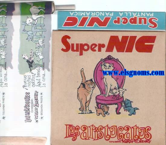 Cine Nic. Los aristogatos. Concesin de Walt Disney. Serie W.D. N 644-649.