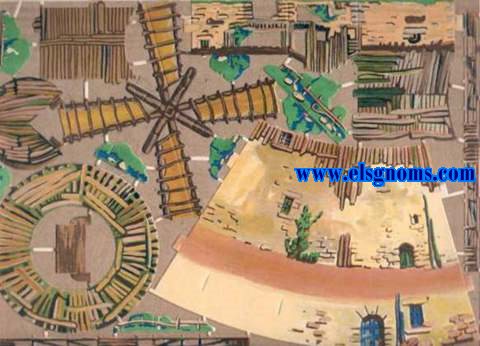 Constructor.  Objetos diversos - N 17 - Molino de viento. Pequeas construcciones en cartulina, desmontables, sin pegaduras (Patentado). Constituir una hermossima coleccin de pequeos juguetes con gran variedad de asuntos finamente decorados, reproducciones de la realidad, desmontables, guardndose en sitio reducidsimo, de gran finalidad educativa para el ejercicio de la habilidad, iniciativa y paciencia de los nios y que suprime la posibilidad de herirse o mancharse (Nada han de cortar ni pegar). S.A.I.G. Seix y Barral Herms. Editores, Bardelona. 