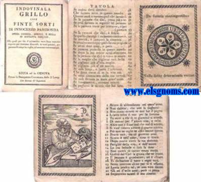 Indovinala Grillo cio finte sorte d'Innocenzo Paribonda:Opera curiosa, onesta, e bella di settanta dimande. Alle quali per via d'arimetica sono fatte ventidue risposte per ciascuna dimanda in versi poetic, per passare il tempo in veglie, ed onorate conversazioni.