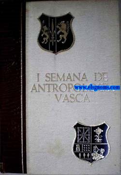 I Semana Internacional de Antropologa Vasca. Contiene veintitrs conferencias y comunicaciones presentadas al citado Symposium, con sus correspondientes resmenes en euskera, castellano, francs, ingls, alemn, ruso y japons. Enriquece la obra una serie de lminas a todo color y fuera de texto que reproducen grabados y leos de Arrue, Garavilla, Myrbach, Dario de Regoyos, Ramn de Zubiaurre, etc., etc. Bilbao, 6-12 Abril 1970 Celebrado en Bilbao con motivo del 75 aniversario de la Academia de Ciencias Mdicas y organizada en colaboracin con la Universidad de Deusto.