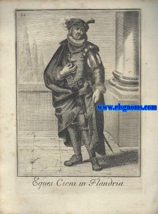 Eques Cicni in Flandria - Cavaliere Del Cigno nel Brabante. Ordinum Equestrium et Militarium Catalogus in Imaginibus expositus, & cum brevi narratione oblatus Clementi XI Pont. Max. Editio Quarta. 