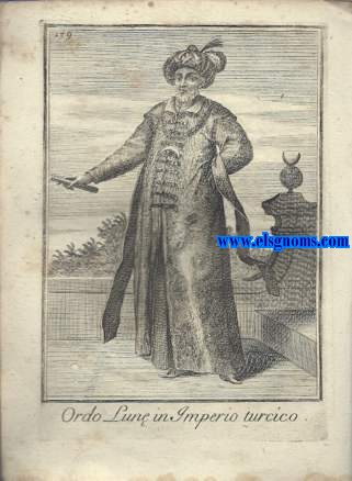 Ordo Lune in Imperio turcico - Ordine della Luna nell' Imperior de' Turchi.Ordinum Equestrium et Militarium Catalogus in Imaginibus expositus, & cum brevi narratione oblatus Clementi XI Pont. Max. Editio Quarta. y et Lazzari - Cavaliere De SS. Maurizio e Lazzaro in Savoja.Ordinum Equestrium et Militarium Catalogus in Imaginibus expositus, & cum brevi narratione oblatus Clementi XI Pont. Max. Editio Quarta. 