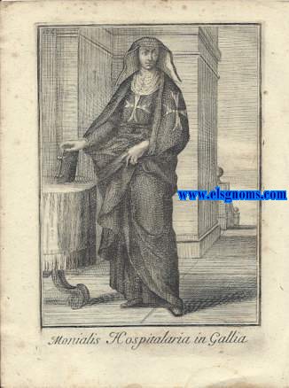 Monialis Hospitalaria in Gallia - Monache Hospitalarie diverse in Francia.Ordinum Equestrium et Militarium Catalogus in Imaginibus expositus, & cum brevi narratione oblatus Clementi XI Pont. Max. Editio Quarta. y et Lazzari - Cavaliere De SS. Maurizio e Lazzaro in Savoja.Ordinum Equestrium et Militarium Catalogus in Imaginibus expositus, & cum brevi narratione oblatus Clementi XI Pont. Max. Editio Quarta. 