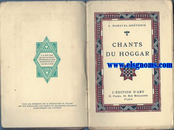 Chants du hoggar.