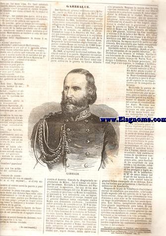 El Album de las Familias.Peridico Semanal.Gratis  los suscritores del Diario de Barcelona.Nm.7.Tomo II.SUMARIO : Los Compaeros del Silencio, por Paul Fval.-Garibaldi.
