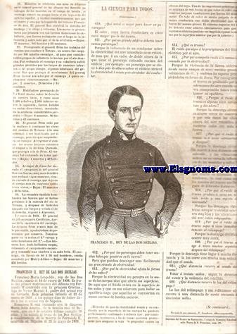 El Album de las Familias.Peridico Semanal.Gratis  los suscritores del Diario de Barcelona.Nm.10.Tomo II.SUMARIO : Los Compaeros del Silencio, por Paul Fval.-Crnica de La Guerra de frica.-Francisco II.-La Ciencia para todos.