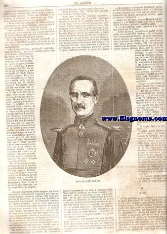 El Album de las Familias.Peridico Semanal.Gratis  los suscritores del Diario de Barcelona.Nm.33.Tomo II.SUMARIO : El Espectro de Chatillon, por M. Elas Berthet.-.-Don Juan de Molins (lmina).-Don Fernando Mara Jos (lmina).-La Ciencia para todos.