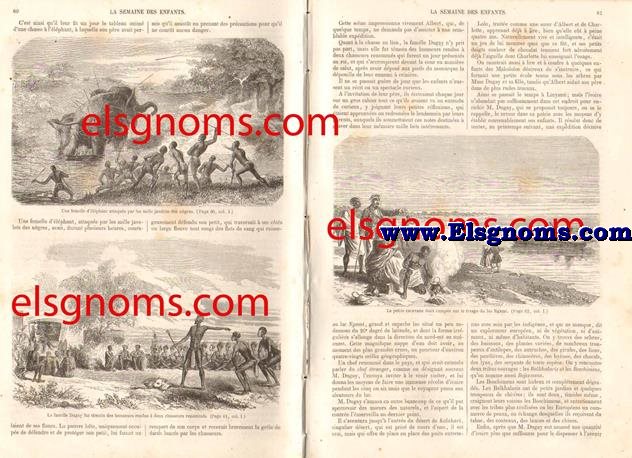 La Semaine des Enfants.Magasin d' Images et de Lectures Amusantes et Instructives.Troisime Anne-N 112.-SOMMAIRE : Contes, Historiettes, Drames : Une famille franaise dans l' intrieur de l' Afrique (suite et fin).-Varits : Le Chalet.