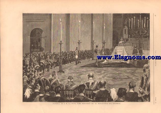 La Academia.-Semanario Ilustrado Universal.-Nm 2.Tomo IV.-SUMARIO.-Texto ; Semana histrica.-Cartas de la Exposicin.La Calle Internacional.Por Francisco Mara Tubino.-La Metereologa y los siniestros en las costas, por Felipe Picatoste.-La Industria minera entre los romanos, por Eduardo de Hinojosa.-Luz y sombras (poesa), por Cecilio Navarro.-Vanitas Vanitatum (soneto), por Arturo Cuys.- Un imposible! Novela original, por doa Salom Nez y Topete, (continuacin).-Don Narciso Carb, (biografa), por G.-Medalla conmemorativa de los reales desposorios.-Cuadros fnebres.-La Exposicin de Ganados.-La pluma elctrica de Edisson, por P.-Anuncios.GRABADOS:Doctor don Narciso Carb, catedrtico de la Escuela de Medicina de la Universidad de Barcelona; tomado de una fotografa del seor Cant.-Medalla conmemorativa del regio enlace de don Alfonso XII y doa Mara de las Mercedes.-Interesado el pueblo de Madrid, sin diferencia de clases, por la salud de la Reina, acude  inscribirse en las listas de la Mayordoma mayor de Palacio.-El cadver de S.M. la reina doa Mercedes, en el fretro, durante su exposicin en el saln de columnas durante la exposicin del cadver de S. M. la reina doa Mrcedes.-Salida del cortejo fnebre acompaando el cadver de la Reina  la estacin del Norte.(Dibujo de Ricardo Balaca, grabado de Eugenio Vela).-Exequias de S.M. la reina doa Mercedes en el Monasterio del Escorial.-Exposicin de Ganados en Madrid.-La pluma elctrica de Edisson.