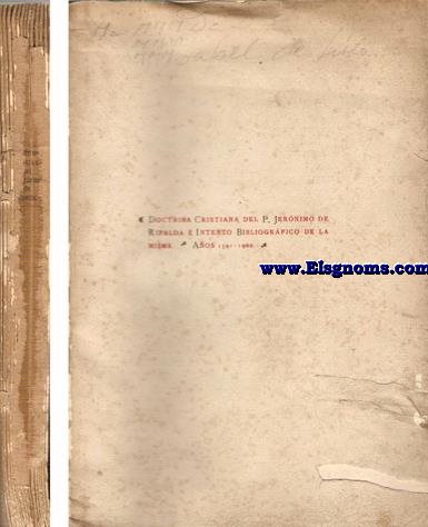 Doctrina cristiana del P. Jernimo de Ripalda e Intento Bibliogrfico de la misma. Aos 1591-1900 