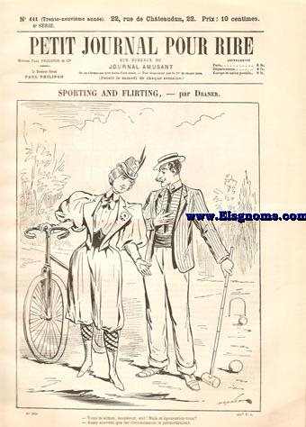 Petit Journal Pour Rire.Aux Bureaux Du Journal Amusant.-Sporting and Flirting,.-Par Draner.SUMARIO.-Autour Du Salon, par Mars.-Anuncios.