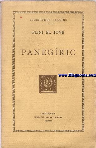 Panegric. Text revisat i traducci de Maral Olivar.  Text i traducci.