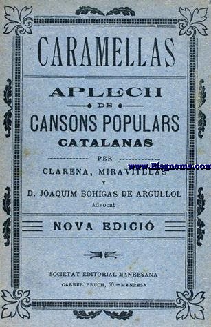 Caramellas. Aplech de cansosns populars per... Nova edici.