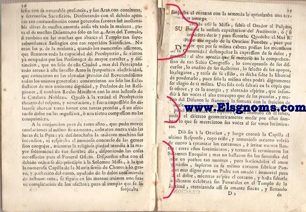 Breve, y descriptiva relacion de las solemnes exequias que la religiosa comunidad del convento de Santa Cathalina virgen, y martyr de Barceloona, consagr a la venerable memoria del mas ilustre Hijo, y amado Padre el reverendissimo Fr. Thomas Ripoll, maestro general de toda la Orden de Predicadores. Con la oracin funebre, y panegyrica, que dixo... Prior del mismo Convento.
