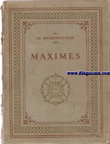 Maximes et sentencies morales.