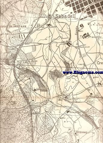 Cartografa Militar de Espaa. Plano Director. Hoja 392 II. Sabadell. Cuadrante S.E.