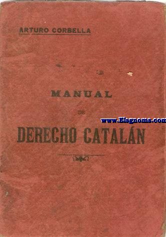 Manual de Derecho Cataln.