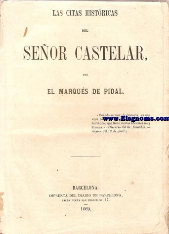 Citas histricas del Seor Castelar.
