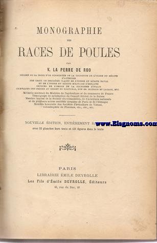 Monographie des races de poules.