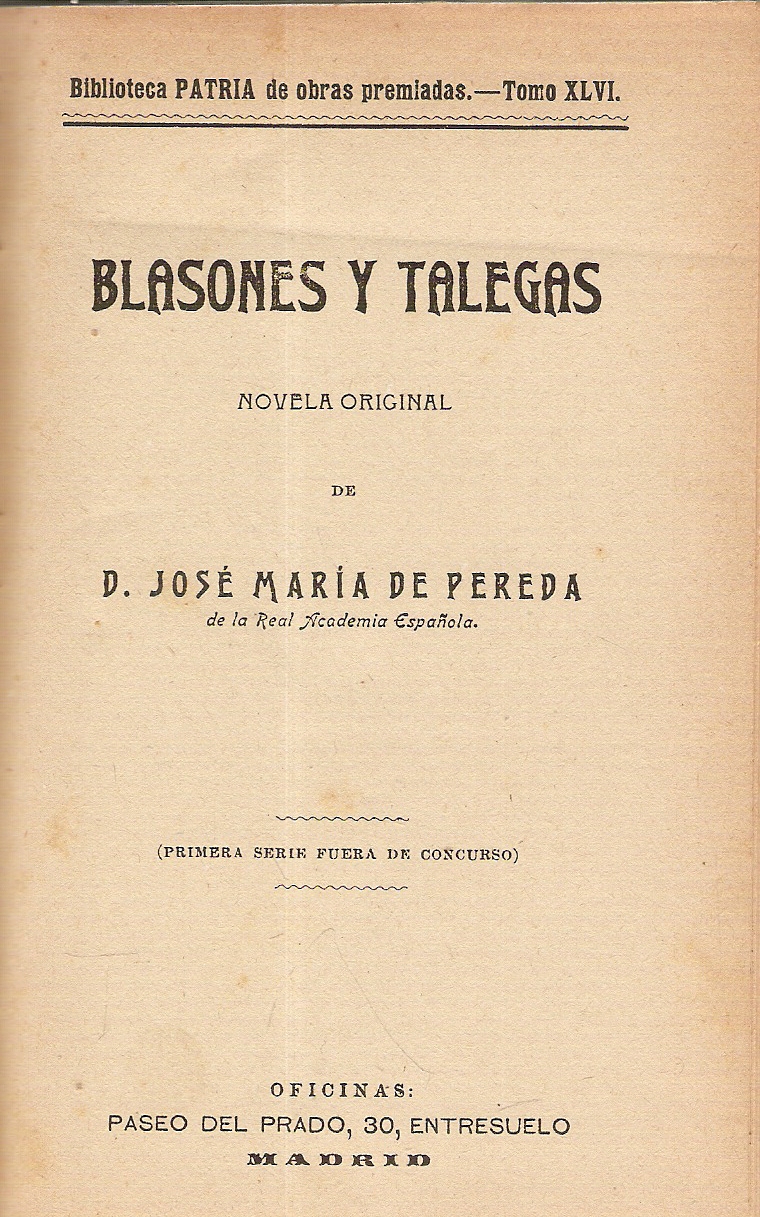 Blasones y talegas.