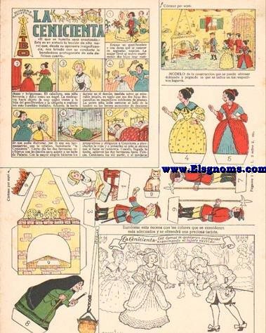 La Cenicienta. Recortable realizado por Ediciones TBO en su coleccin Magister. Incluye una versin reducida del cuento.