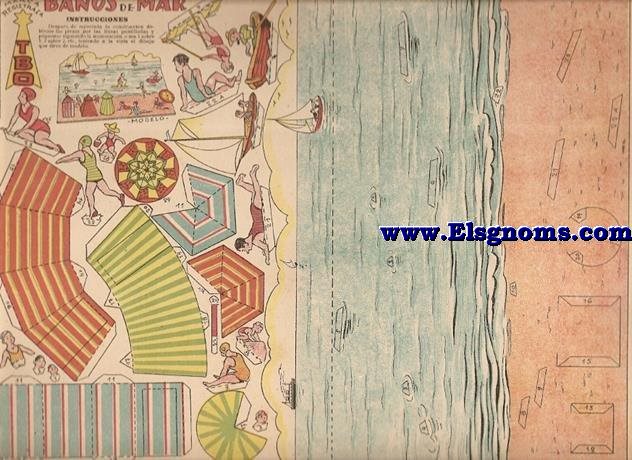 Baos de mar. Recortable realizado por Ediciones TBO.