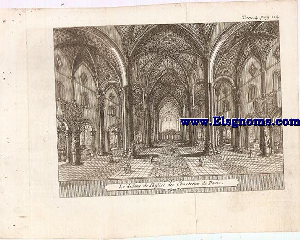 Le dedans de l'Eglise des Chartreux de Pavie. Tom.4 pag.114.