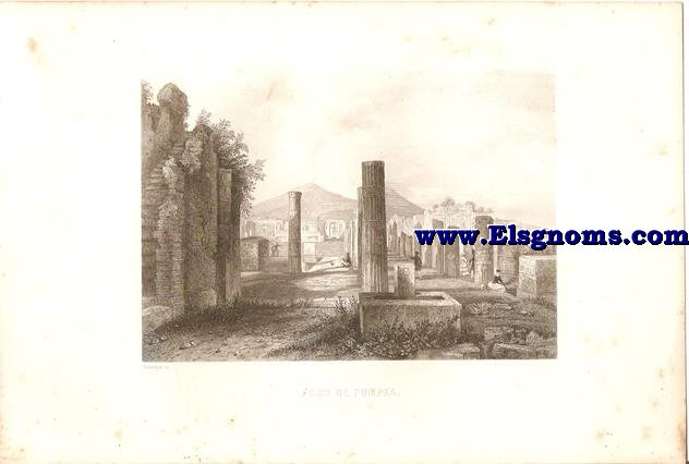 Foro de Pompea. Adolphe Rouargue (1795-1865) lo grab.