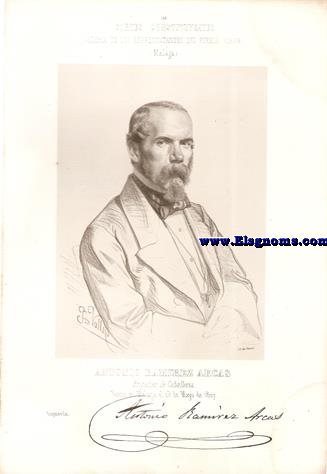 Cortes Constituyentes. Galera de los representantes del pueblo (1854). Mlaga. Antonio Ramrez Arcas.-Brigadier de Caballeria.Izquierda.(N.Mlaga, 1807).