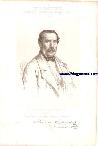Cortes Constituyentes. Galera de los representantes del pueblo (1854).Len. Modesto Lafuente.-Publicista.Centro.(N.Revanal de los Caballeros (Palencia).