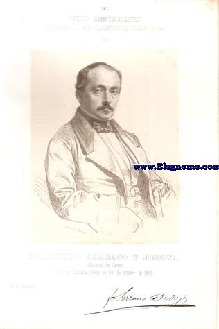 Cortes Constituyentes. Galera de los representantes del pueblo (1854).Jan.Francisco Serrano y Bedoya.-Mariscal de Campo.Centro Izquierda.(N.Quesada (Jan).